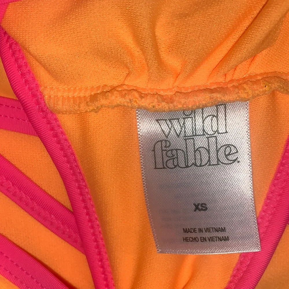 wild fable Neon Yellow Bikini with Hot Pink Trim